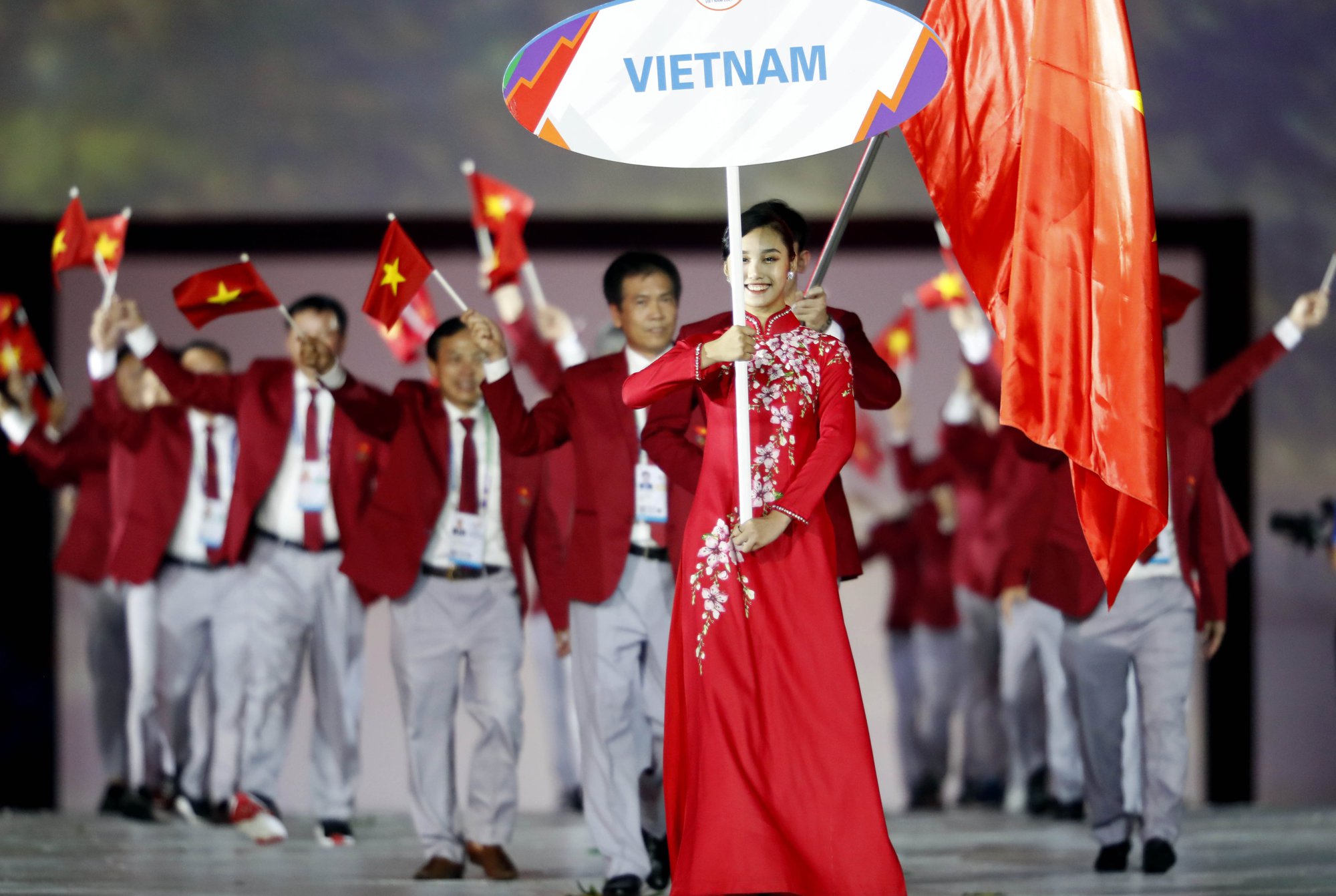 Đoàn Thể thao Việt Nam xuất sắc giành 136 HCV, chiếm ngôi nhất toàn đoàn tại SEA Games 32. (Nguồn ảnh: Lấy từ trang Thanh niên)